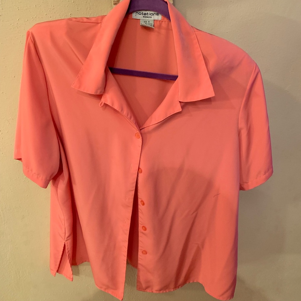 3 FOR $15 Coral Button Down